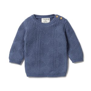 Blue Depths Knitted Jacquard Jumper