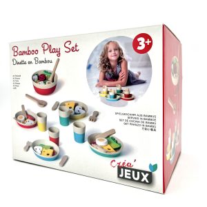 Ciea Jeux Bamboo Salad Utensil 43pc Play Set, Role Play Pretend Kitchen Game, From 3Y